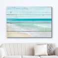 thumbnail image 2 of wall26 Canvas Print Wall Art Tropical Teal Beach Shore Ocean Wave View Nature Wilderness Wood Panels Modern Art Rustic Decorative Zen Landscape Relax/Calm for Living Room, Bedroom, Office - 16"x, 2 of 5