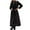 Black, variant on Lovskoo Women's Winter Coats Elegant Maxi Wrap Coat Lapel Collar Pea Coats Open Front Belted Long Jacket Overcoat with Pockets Brown
