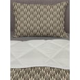 thumbnail image 3 of Abstract Comforter & Sham Bedding Set, Vintage Symmetric Pattern of Pointy Sharp Art Deco Inspired Details, 3 pcs Duvet Set Microfiber Filling Quilt, 5 Sizes, Beige and Dark Brown, by Ambesonne, 3 of 4