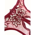 thumbnail image 4 of Braguitas transparentes con entrepierna abierta y bordado floral - Lencería y ropa interior sensual para mujer, 4 of 5