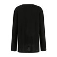 thumbnail image 4 of Coat for WomenWomen's Fashion Casual V-Neck Long Sleeve T-Shirt Solid Color Pullover Top, 4 of 5