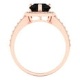 thumbnail image 4 of 2.36 ct Pear Cut Natural Onyx with Simulated Diamond Halo Accents 14K Rose Gold Womens Engagement Ring, 4 of 5