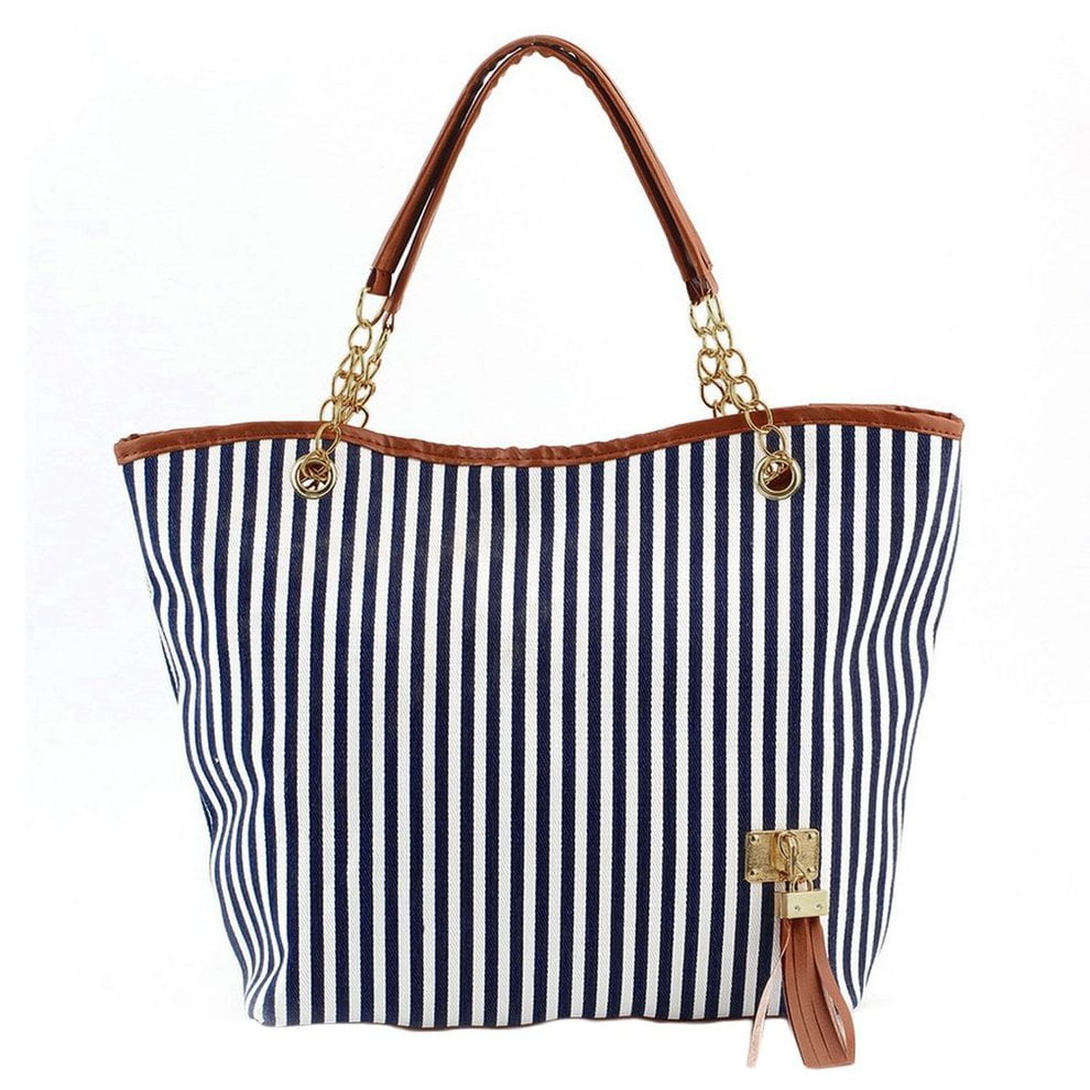 Womens Canvas plaid Handbags Girls Tote Satchel Beach Shoulder shopping
