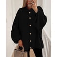 thumbnail image 3 of BTFBM Cardigan Sweaters for Women Fall Clothes Lantern Long Sleeve Button Open Front Chunky Knit Oversized Sweater, 3 of 10