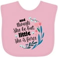 thumbnail image 3 of Inktastic Though She Be but Little Fierce Quote Girls Baby Bib, 3 of 4