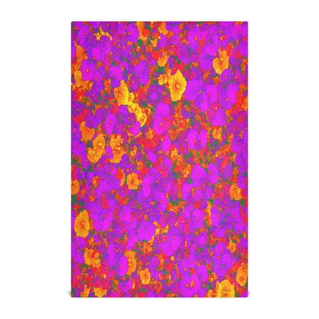 

Colorful Flower Pattern Kitchen Towels Set of 4 Tea Towels for Kitchen Decorative Waffle Dishcloths 28x18in