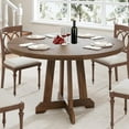 thumbnail image 2 of 47" Round Dining Table for 4, Wooden Kitchen Table with Sturty Legs Dining Room, Kitchen, 2 of 7