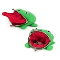 thumbnail image 2 of Cartoon Frog Coin Purse Wallet Anime Manga Shape Fluff Clutch Cosplay Green, 2 of 4