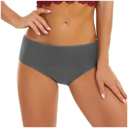 Bigersell Breathable Underwear for Women Clearance Lace Panties Briefs Panty Style P-1593 Polyester Bikini Panties Thong Underwear Briefs High Waist Women s Panties Gray L
