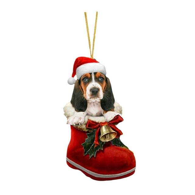 Adorno navideño de cachorro Strade Fareast Limited acrílico colgante de animal Estilo F
