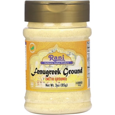 Rani Fenugreek (Methi) Seeds Ground Powder 3oz (85g) Trigonella foenum graecum | Gluten Friendly | Non-GMO | Kosher (used in cooking & Ayurvedic spice)