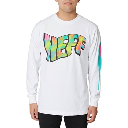 Neff Men's & Big Men's Fat Cap Long Sleeve Tee White, Sizes S-XL