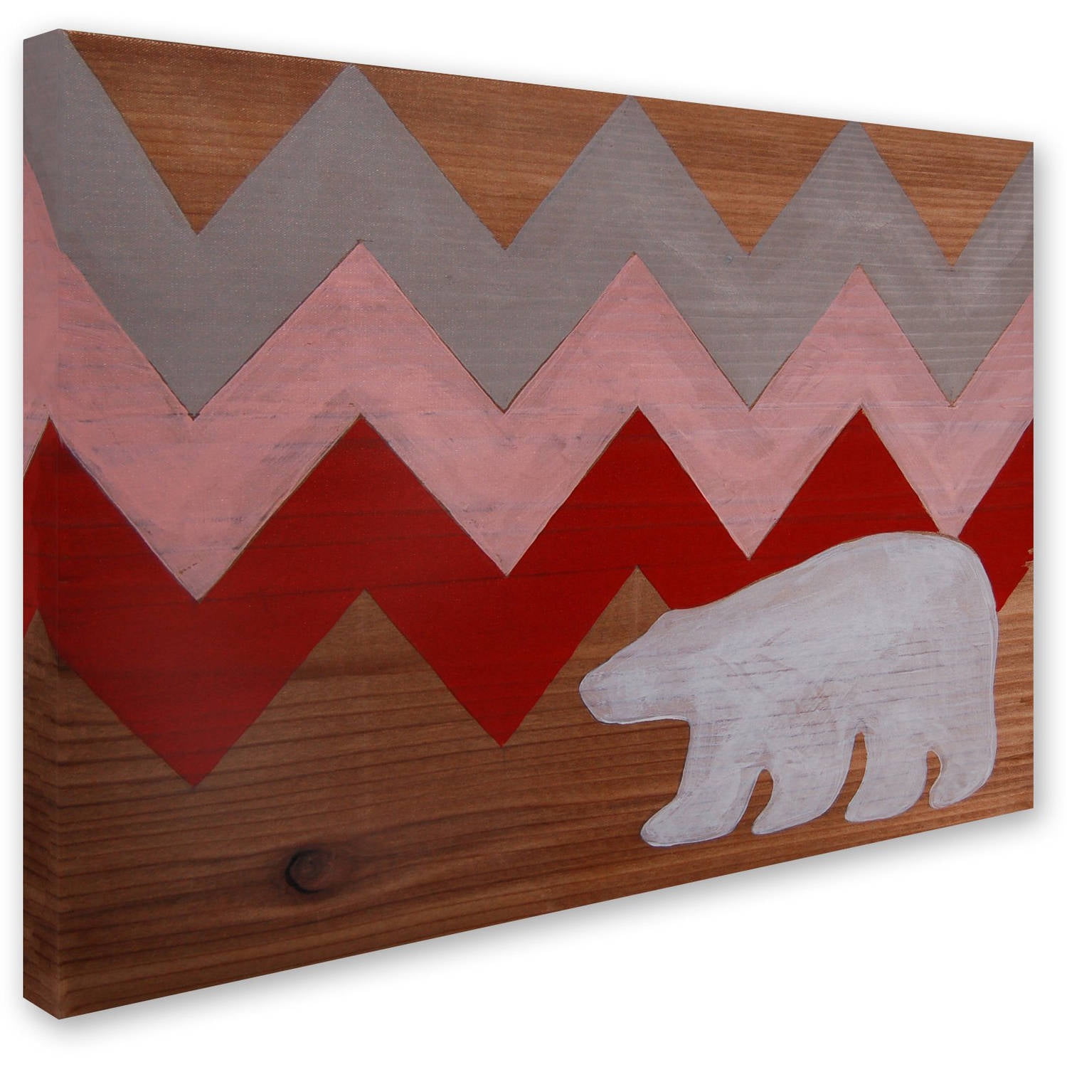 Trademark Fine Art "Polar Bear Red" Canvas Art by Nicole Dietz
