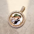 thumbnail image 2 of Saintda Custom Made Photo Rotating Double-sided Medallions Pendant Micro Paved CZ Round Pendant For Men Women Birthday Anniversaries Gift, 2 of 5