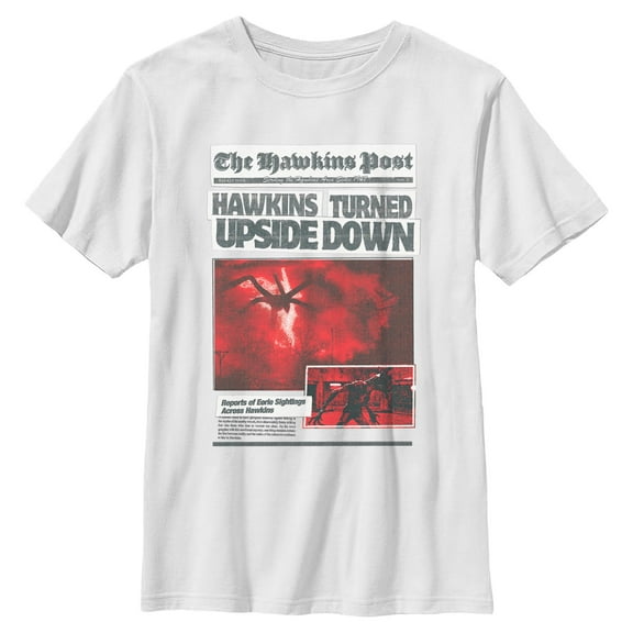 Netflix Boys' Stranger Things Hawkins Turned Upside Down T Shirt