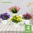 thumbnail image 4 of Semfri 4pack Small Simulation Plants Indoor Fake Plants with Planters Colourful Artificial Greenery for Living Room Home Office Bathroom Bedroom Decoration, 4 of 10