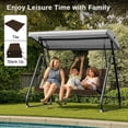 thumbnail image 6 of SDJPOI Outdoor Swing Cushions, Porch Swing Cushions 2-3 Seater Replacement with Backrest, Waterproof Thicken 4" Bench Cushion with Ties for Patio Porch Lawn and Garden, 6 of 8