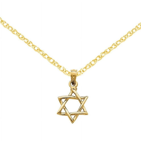 Primal Gold 14K Yellow Gold Star of David Pendant