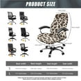 thumbnail image 5 of SCRAWLGOD Cow Print Beige Brown Set of 3 Non-Slip Office Chair Slipcover with Arm Rest Protector Comfortable Desk Chair Seat Cover Easy to Remove Gaming Chair Slipcovers, S, 5 of 7