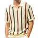 thumbnail image 1 of Playeras Elvqul de Hombre Casuales Cao Manga Corta a Rayas con Solapa Botones, 1 of 7