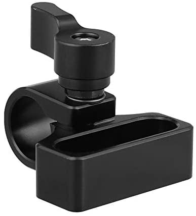 CAMVATE 15mm Single Rod Clamp for Camera DIY Accessories Black 