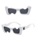 thumbnail image 2 of Gafas de sol para mujeres hombres vintage moda plana superior marco grueso Squ, 2 of 3