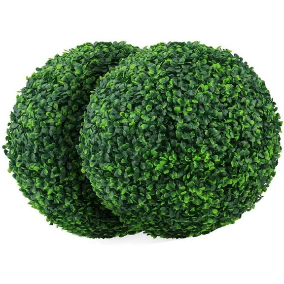 Windfall 2PCS Boxwood Topiary Ball - Artificial Topiary Plant - Wedding Decor - Indoor/Outdoor Artificial Plant Ball - Topiary Tree Substitute