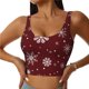 thumbnail image 1 of Balery Romantic white snowflakes Sujetadores deportivos con espalda cruzada para mujer, acolchados, sin costuras, de alto impacto, ideales para yoga, gimnasio, entrenamiento y fitness.-, 1 of 8