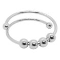 thumbnail image 1 of Silver Adjustable Rings Anxiety Ring Anti Worry Bead Rings Ring Gift For Women Men GirlsThe Best Gift for A Loved One, 1 of 8