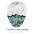 thumbnail image 4 of Shower Caps,Doberman Dog Pattern with Pioneer Flower Waterproof Shower Cap for Women 4 Pieces,Double Reusable Hair Cover for Shower PEVA Elastic Stretch Hem, 4 of 7