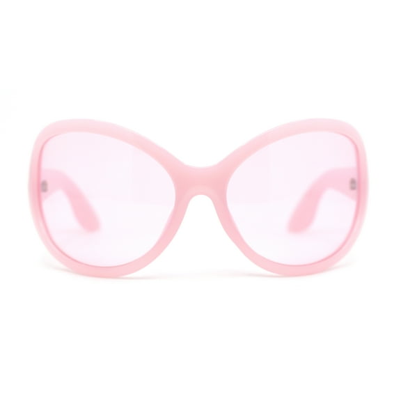 Oversized Dragonfly Large Round Butterfly Plastic Minimal Sunglasses All Pink