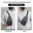 thumbnail image 3 of Casual Fashion Men Chest Bag Crossbody Bag Multi-Functional Travel Single Shoulder Pack - Horizontal, 3 of 5