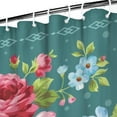 thumbnail image 3 of Pioneer Colorful Floral Shower Curtain for Bathroom Home Decor Bathtubs Waterproof Fabric Curtain with 7 Hooks 36x72in, 3 of 6