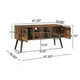 thumbnail image 7 of Modern TV Stand for 55 inch TV,Mid Century Modern TV Console, Entertainment Center with Storage for Living Room,Old Pine, 7 of 7