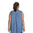 thumbnail image 2 of Terra & Sky Women's Plus Size Sleeveless Camp Shirt, 2 of 5