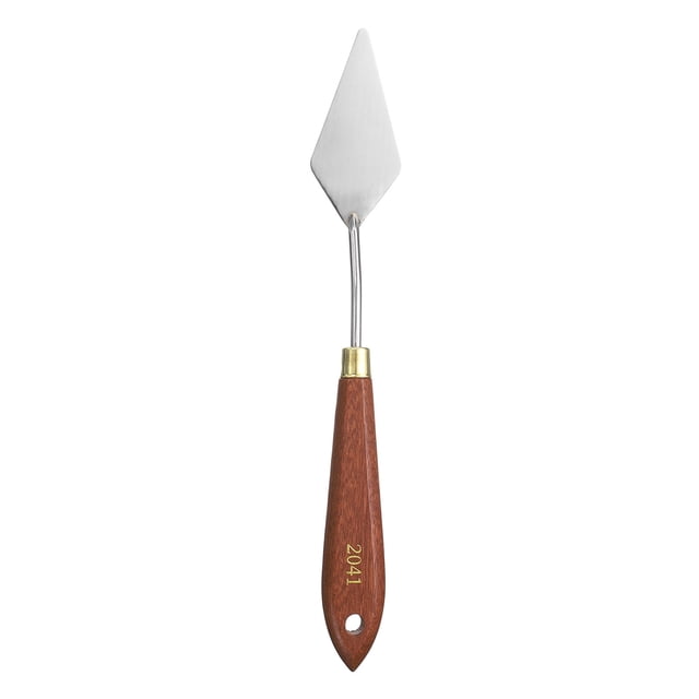 Herramienta de Pintura con Cuchillo de Paleta Uxcell 2.76" x 1.3" Hoja de Acero Inoxidable en Forma de Gota 8.66" de Longitud Espátula Cuchillo de Paleta para Óleo Acrílico Lienzo, Rojo/Plata
