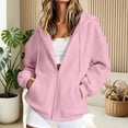 thumbnail image 6 of CAIVO Hoodies For Women Casual Zip Up Hoodie With Pockets Solid Color Long Sleeve Pullover Sweatshirt Vacation Tops, 6 of 6