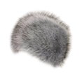 thumbnail image 2 of Gorro de imitación de invierno regalo  para motocicleta al aire libre señoras niñas Gris Claro Negro Zulema  Sombrero de invierno, 2 of 7