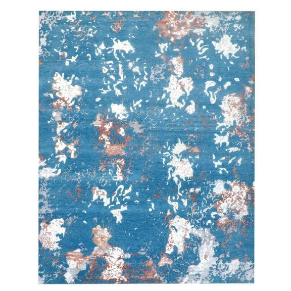 Wahi Rugs Hand Knotted Modern Abstract Broken Design 8'0"x10'0" -w1049