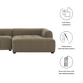 thumbnail image 2 of Modway Liana Right-Facing Upholstered Fabric Modular Sofa with Chaise in Mocha, 2 of 8