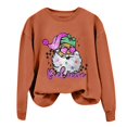 thumbnail image 4 of Sgkm Plus Size Womens Sweatshirt Vintage Christmas Print Cozy Festive Design Oversized Shirts for Women Top Sunny Outings XL Orange, 4 of 4