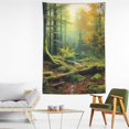 Custom Autumn Green Woodland Tapestry Popular Tapestry Poster Interior