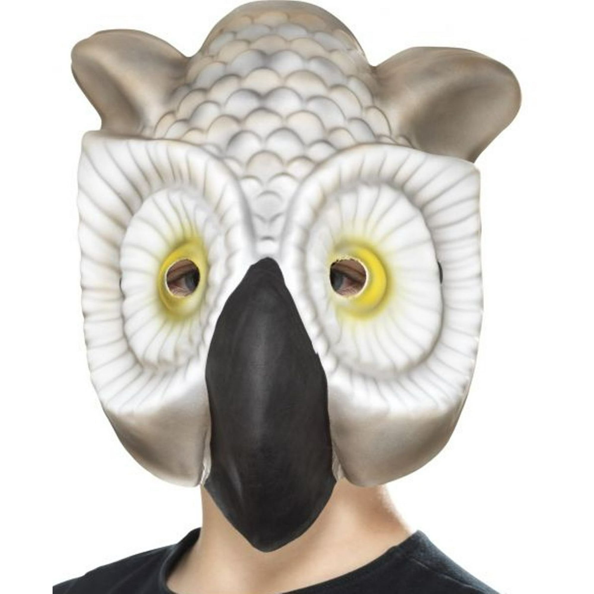 photo Full Face Owl Mask owl mask grey white wild bird eva foam adult or child costume accessory hoot