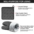 thumbnail image 7 of Black Dog Paw Footprint Bone Kitchen Oven Mitt and Pot Holder Sets 4 Pcs for Baking, Cooking and Grilling, Heat Resistant Up To 392 °F, 7 of 7