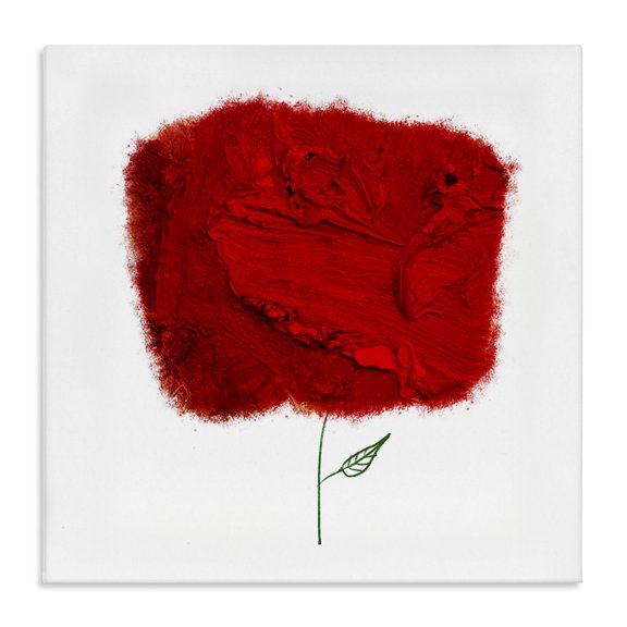 Stupell Industries Modern Nerudo Rose Abstract Interpretation Modern Red Floral Canvas Art, 36 x 36, by Bellassai Art