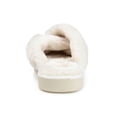 thumbnail image 3 of Brinley Co. Womens Crisscross Faux Fur Slipper, 3 of 6