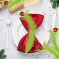 thumbnail image 4 of 8pcs Christmas Tree Decorations Lime Green Curly Christmas Tree Decorations Green Curly Stems Red Balls, 4 of 6