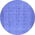 thumbnail image 1 of Ahgly Company Indoor Round Oriental Blue Industrial Area Rugs, 8' Round, 1 of 4