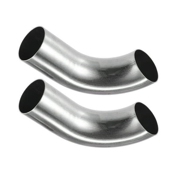Unique Bargains 2pcs Bend Elbow Pipe Tube 1.50" OD 4.72" 2.95" Leg Length 90 Degree Exhaust Pipe Air Intake Tube for Car
