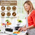 thumbnail image 3 of Electric Cutter Sharpener USB Rechargeable Automatic Cutter Grinder Household Cordless Fast Sharpener with 2 Modes  Cutter Grinder for Kitchen Blunt Cutter Fruit Cutter, 3 of 9